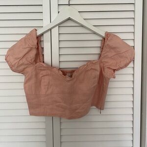 Aritizia cropped linen bustier